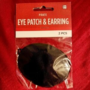 NWT Suit Yourself 2 Pcs Pirate Eye Patch & Earring Halloween Costume Cosplay New